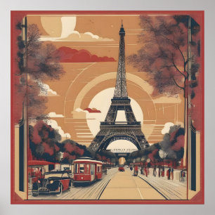Póster Pintura de época de París