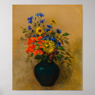 Póster Pintura de época Flores silvestres