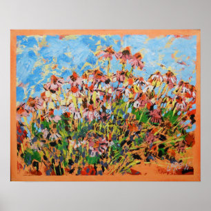 Póster Pintura de Equináceas / Artista Larry Lerew