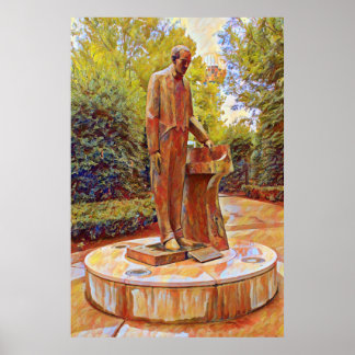 Póster Pintura de estatua de Sergei Rachmaninoff en Knoxv