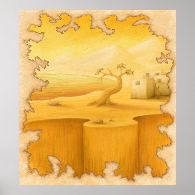 Póster Pintura de estilo aventurero "The Edge of the Worl (Frente)