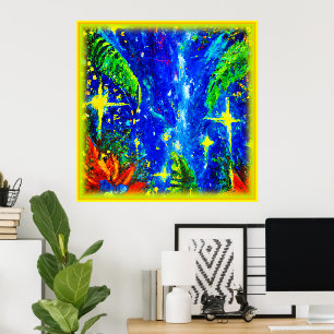 Póster Pintura de estrellas de la jungla. ¡Hazte con una 