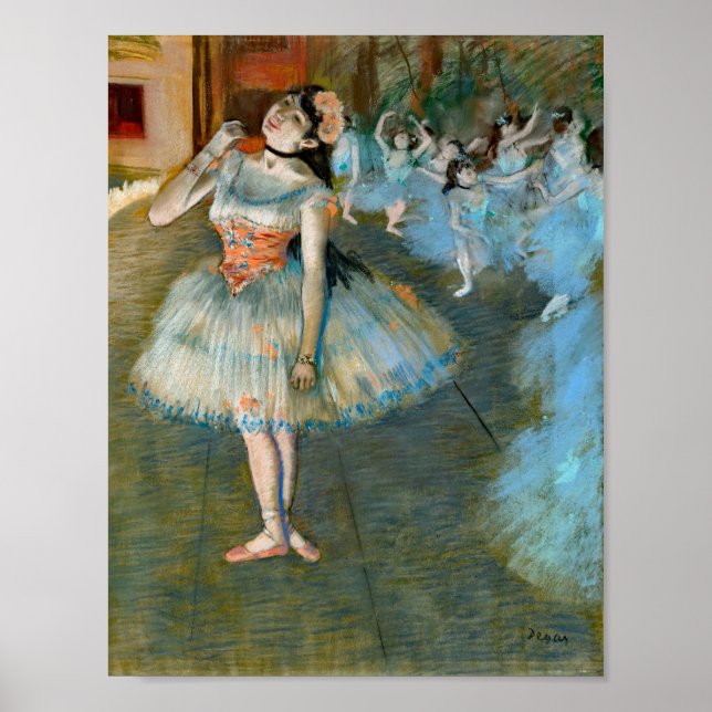 Póster Pintura de estrellas del ballet Degas (Frente)