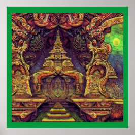 Póster Pintura de fantasía 1 - Templo