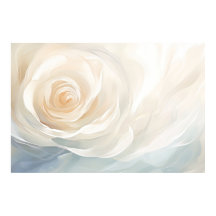 Pintura de flor abstracta de rosa blanco