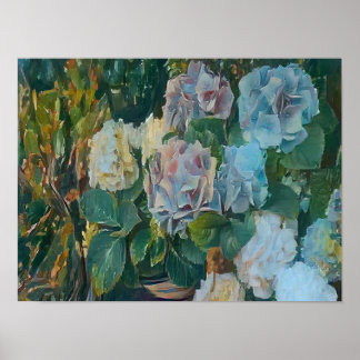 Póster Pintura de flor de verano