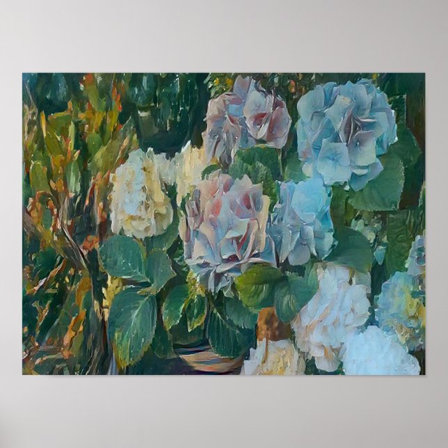 Póster Pintura de flor de verano (Frente)