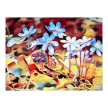 Pintura de flores moradas de verano