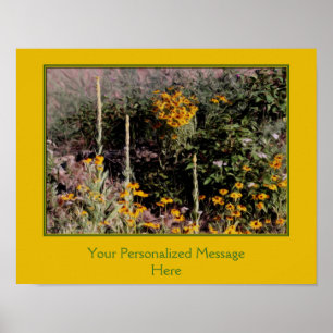 Póster Pintura de flores silvestres crea tu propia