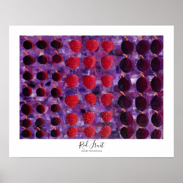Póster Pintura de Frutas Rojas (Frente)