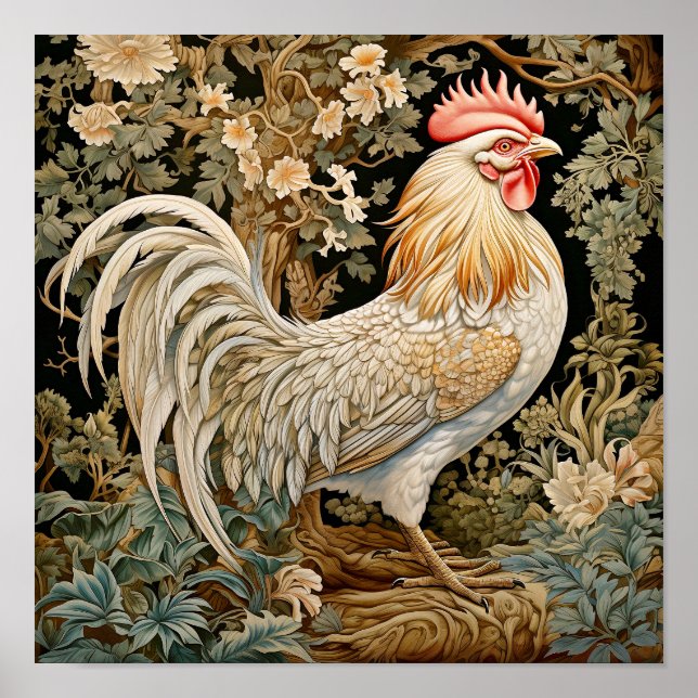 Póster Pintura de gallo (Frente)