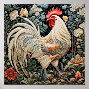 Póster Pintura de gallo