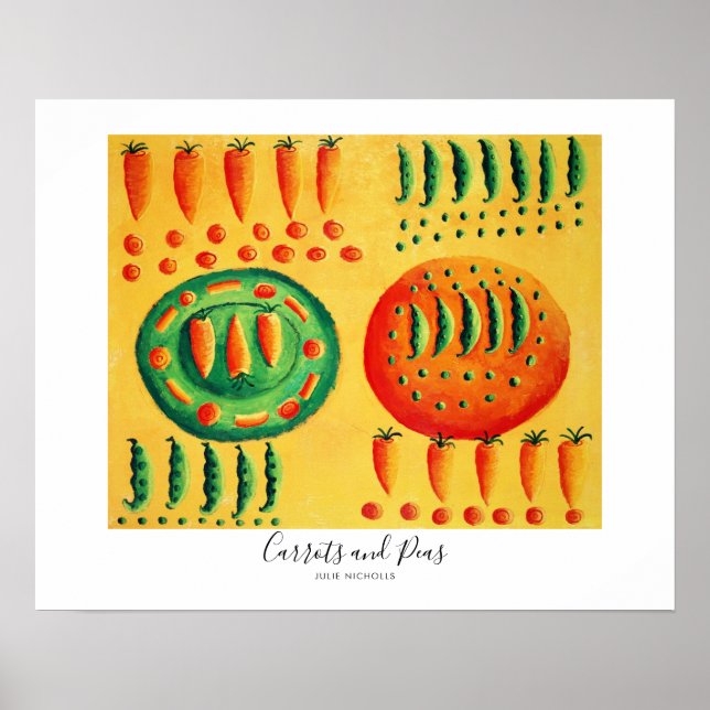 Póster Pintura de garbanzos y margaritas (Frente)