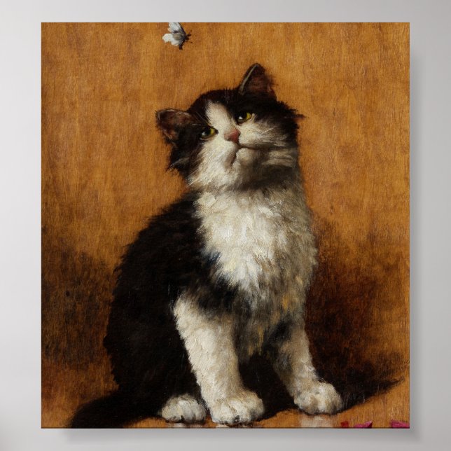 Póster Pintura de gato suave (Frente)