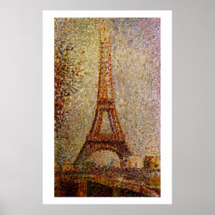 Póster Pintura de Georges Seurat: La Torre Eiffel (1889)