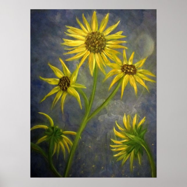 Póster Pintura de girasol Bella Artes Imprimir "Aparición (Frente)