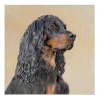 Pintura de Gordon Setter - Arte de Perro Original.