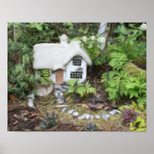 Póster Pintura de Gouache de los Jardín de Flores