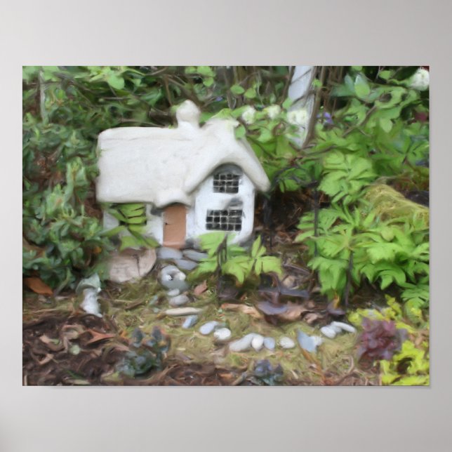 Póster Pintura de Gouache de los Jardín de Flores (Frente)