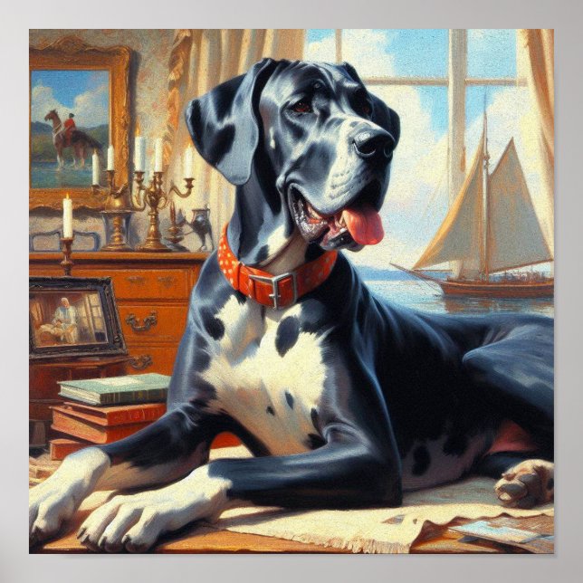 Póster Pintura de gran dano vintage (Frente)
