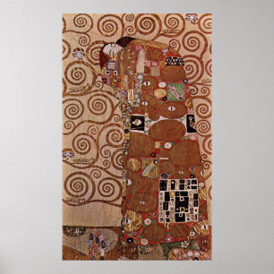 Póster Pintura de Gustav Klimt: El abrazo (alrededor de 1