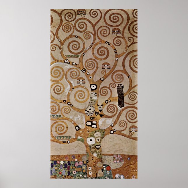 Póster Pintura de Gustav Klimt "El árbol de la vida" (190 (Frente)