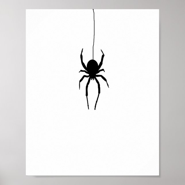 Póster Pintura de halloween de araña colgante (Frente)