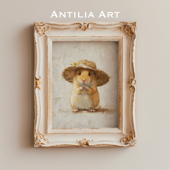 Póster Pintura de hámster lindo Granja de estilo rústico  (Subido por el creador)