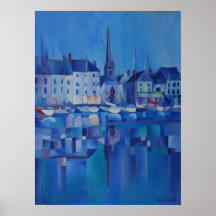 Pintura de Honfleur - Normandía, Francia