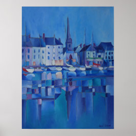 Póster Pintura de Honfleur - Normandía, Francia
