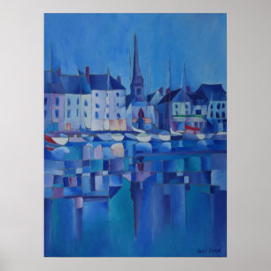 Póster Pintura de Honfleur - Normandía, Francia