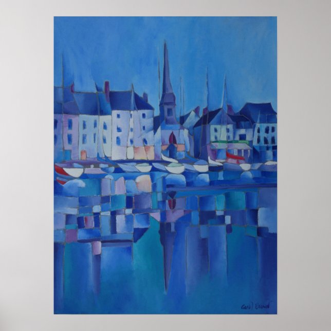 Póster Pintura de Honfleur - Normandía, Francia (Frente)