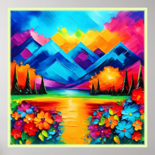 Póster Pintura de Horizonte Dreamscape