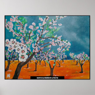 Póster Pintura de Huerto de Almendros por Alfred Fox