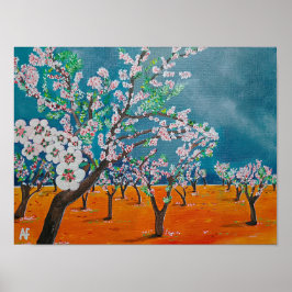 Póster Pintura de Huerto de Almendros por Alfred Fox