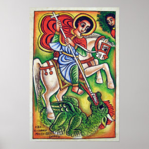 Póster Pintura de iglesia etíope - Kidus Gabriel Poster