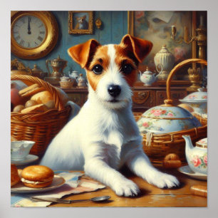 Póster Pintura de Jack Russell Terrier