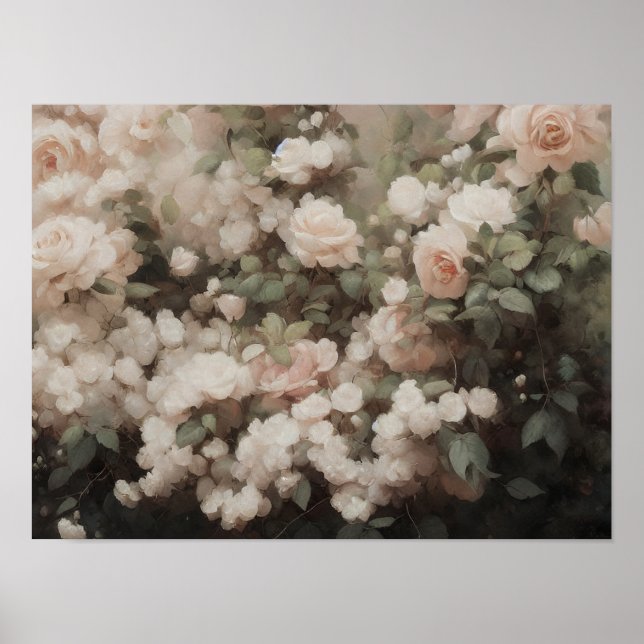 Póster Pintura de jardín Rosa - pintura de vida (Frente)
