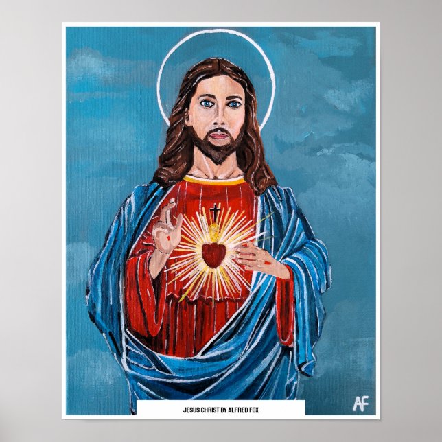 Póster Pintura de Jesucristo por Alfred Fox (Frente)