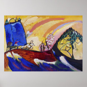 Póster Pintura de Kandinsky con pintura abstracta de la T