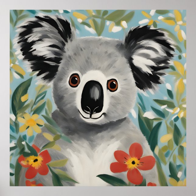 Póster Pintura de Koala (Frente)