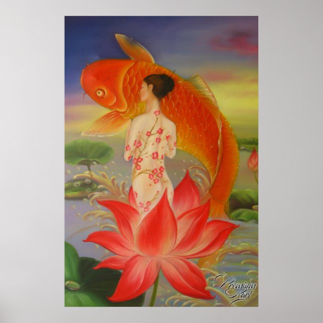 Póster Pintura de Koi por Premium Karl (Frente)