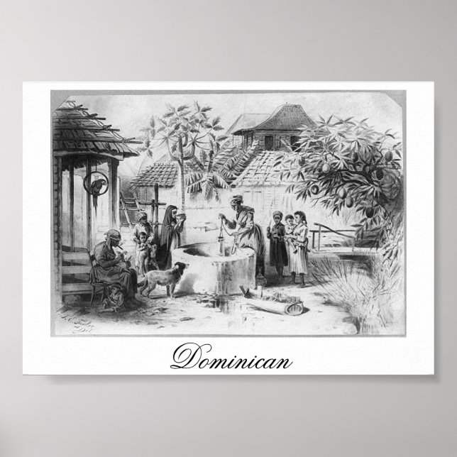 Póster Pintura de la Antigua República Dominicana alreded (Frente)