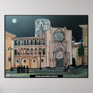 Póster Pintura de la Catedral de Santa María de Alfred Fo