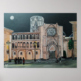 Póster Pintura de la Catedral de Santa María de Alfred Fo