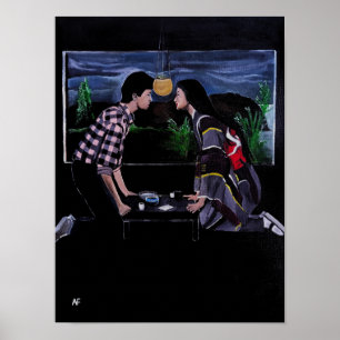 Póster Pintura de la Ceremonia del Té Japonesa por Alfred