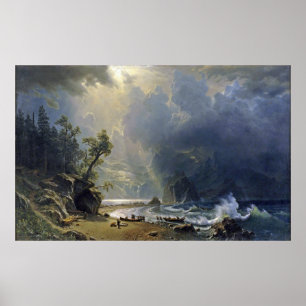Póster Pintura de la Costa del Pacífico Bierstadt Puget S