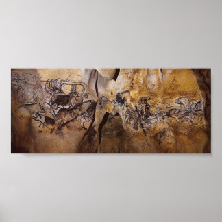 Póster Pintura de la cueva de Chauvet