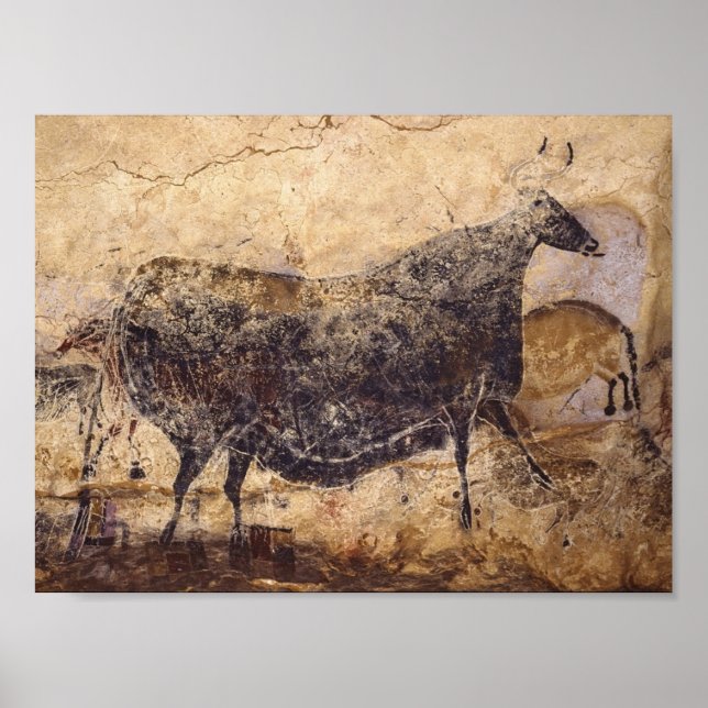 Póster Pintura de la cueva de Lascaux (Frente)