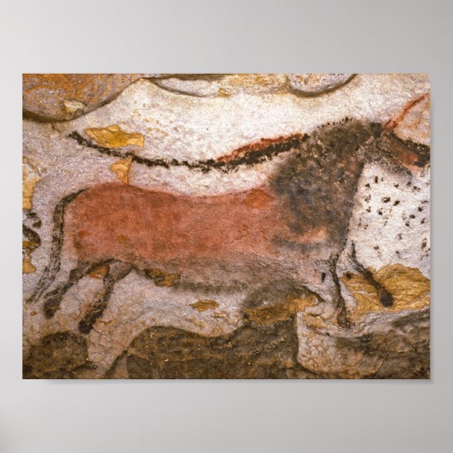 Póster Pintura de la cueva de Lascaux (Frente)